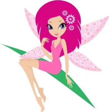 Fairy on a white background Stock Illustration