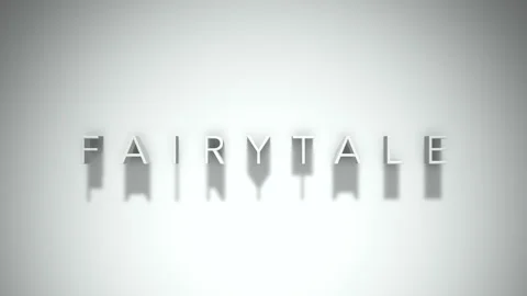 Fairytale 3D title animation with shadows on a white background Video stock 297467230