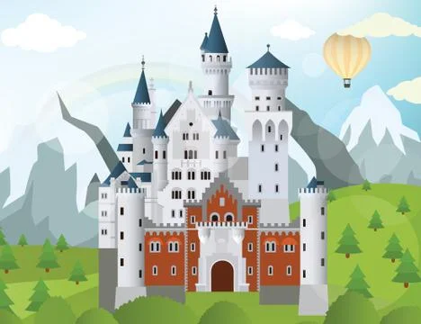 Fairytale castle Stock Illustration