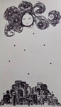 Fairytale city 库存插图