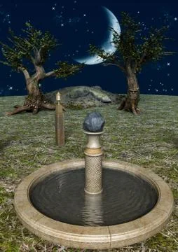 Fairytale Laberynth Stock Illustration