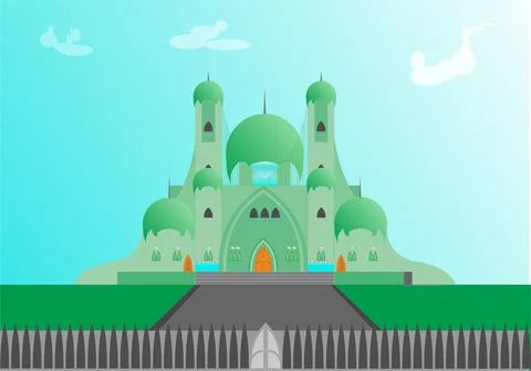 Fairytale mosque design Stock Illustration