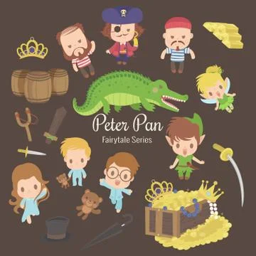 Fairytale series peter pan Stock Illustration