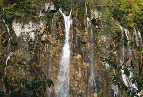 Fairytale-like waterfall Stock Photos