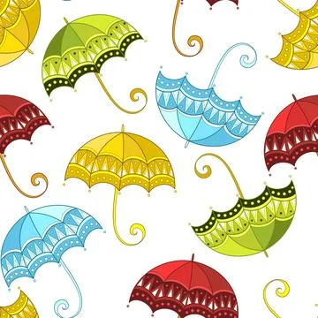 Fairytale Weather Forecast Seamless Pattern Stock Illustration