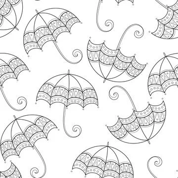Fairytale Weather Forecast Seamless Pattern Stock Illustration