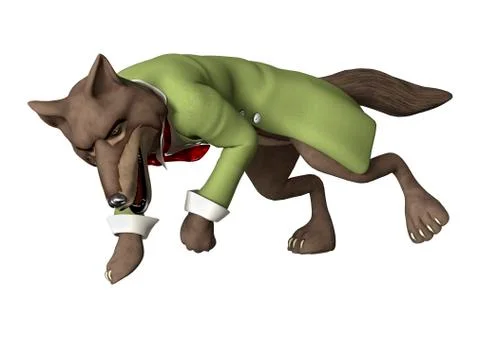 Fairytale Wolf Illustrazione stock