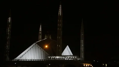 Faisal Mosque Islamabad Stock Footage 86652286