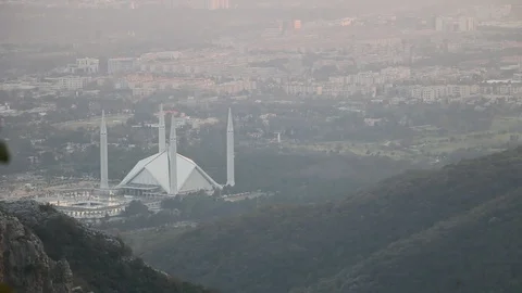 Faisal Mosque Islamabad Stock Footage 104994869