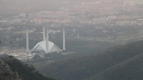 Faisal Mosque Islamabad Video stock 104994880