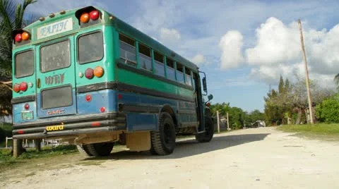 Faith Bus in Belize Stock Footage 10849801