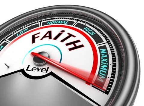 Faith level conceptual meter Stock Illustration