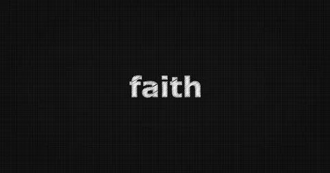 FAITH text on board Illustrazione stock