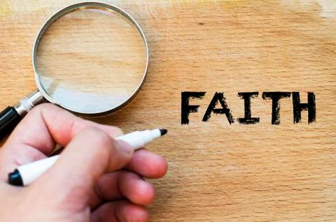 Faith text concept Stock Photos