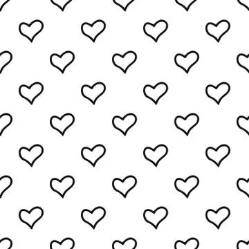 Faithful heart pattern seamless vector Illustrazione stock