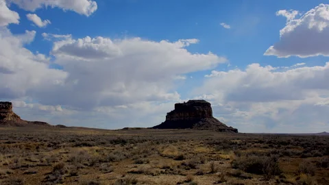 Fajada Butte, Sun Dagger site in Chaco Canyong, New Mexico, 4k Stock Footage 266932461