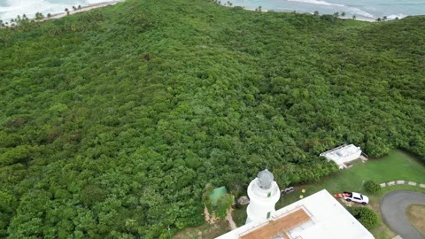 Fajardo lighthouse (aerial view beacon in puerto rico) fajardo Video stock 276921838
