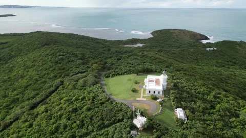 Fajardo lighthouse (aerial view beacon in puerto rico) fajardo Video stock 276921904