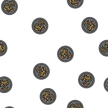 Fajita chicken vector seamless pattern Stock Illustration
