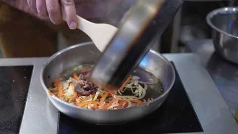 Fajitas cooking. Stock Footage 152407516