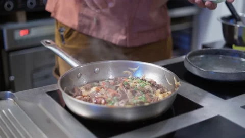 Fajitas cooking. Stock Footage 152407846