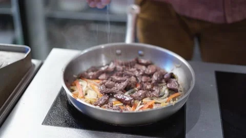 Fajitas cooking. Stock Footage 154794264