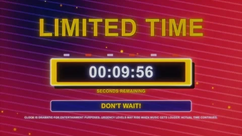 Fake 90s ad limited time Stock Footage 340765328