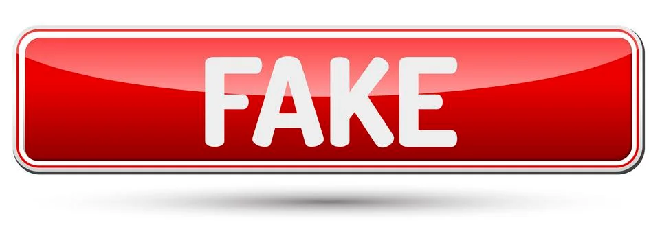 FAKE - Abstract beautiful button with text. Stock Illustration