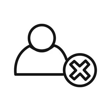 Fake account icon linear graphics set vector Stock Illustration
