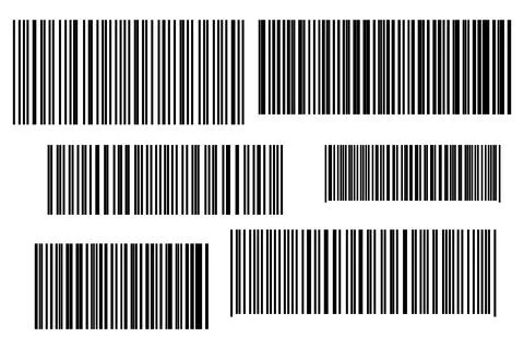 Fake Barcode set vector illustration. 库存插图