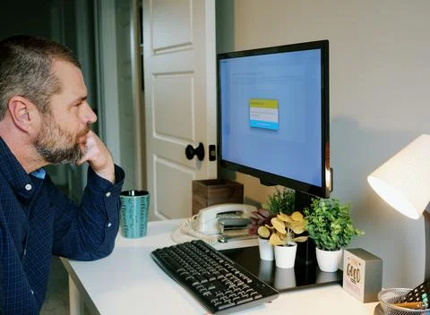 Fake Blue Screen Malware Attack Awareness Example Stock Photos