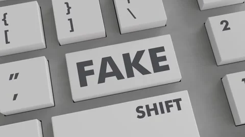 FAKE BUTTON PRESSING ON KEYBOARD Video stock 256877750