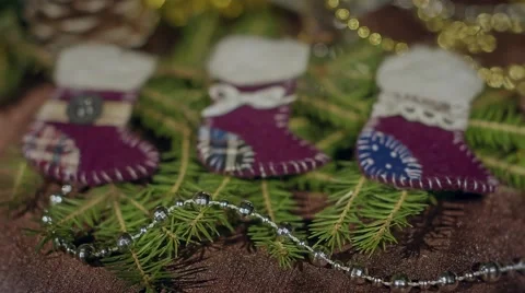 A fake Christmas socks Stock Footage 57652102