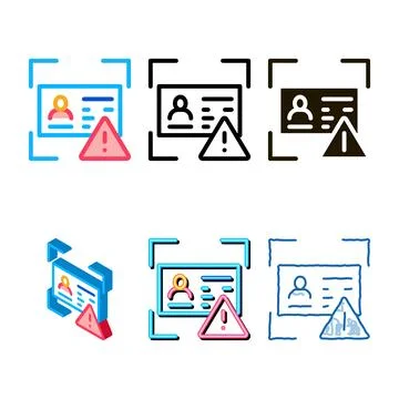 Fake document icon vector mix outline Stock Illustration