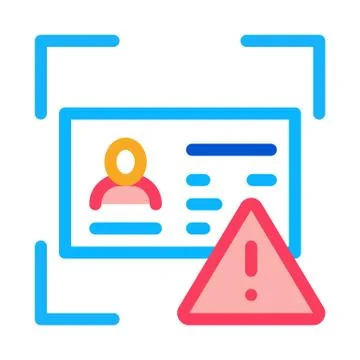 Fake Document Icon Vector Outline Illustration Stock Illustration