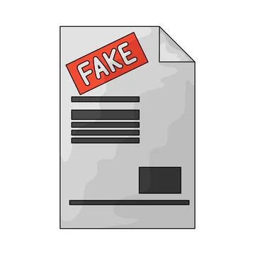 Fake Document illustration Stock Illustration