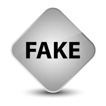 Fake elegant white diamond button Stock Illustration