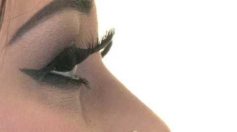 Fake Eyelashes, close up 库存影片 54326717