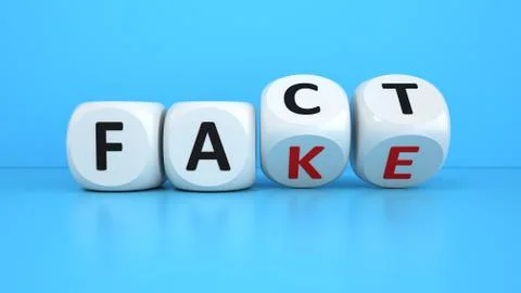 Fake Fact Cubes Stock Illustration