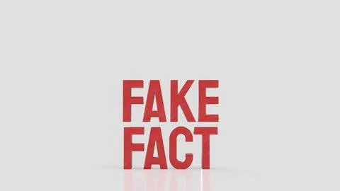 Fake Fact Misinformation Warning Concept 3d render. Stock Photos