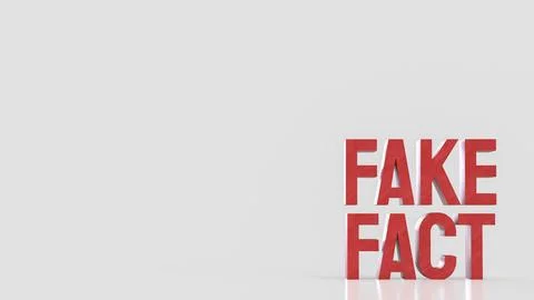 Fake Fact Misinformation Warning Concept 3d render. Stock Photos