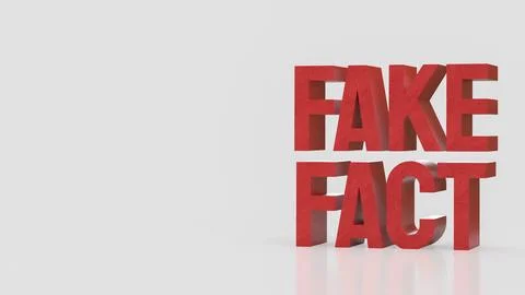 Fake Fact Misinformation Warning Concept 3d render. Stock Photos