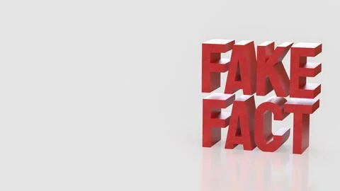 Fake Fact Misinformation Warning Concept 3d render. Stock Photos