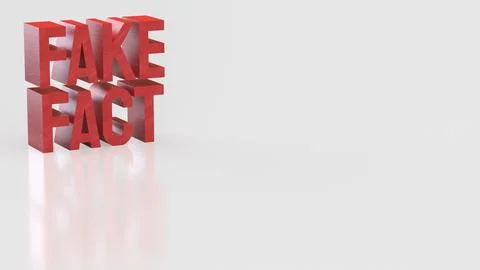 Fake Fact Misinformation Warning Concept 3d render. Stock Photos
