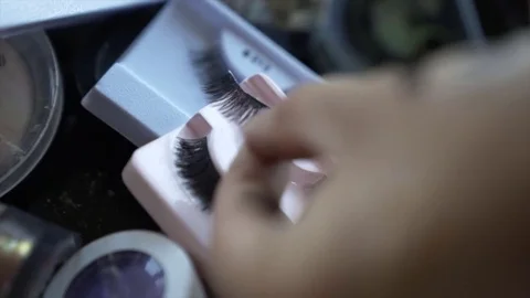 Fake false eyelashes Stock-Footage 82468433