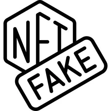 Fake icon, NFT related vector illustration 스톡 일러스트