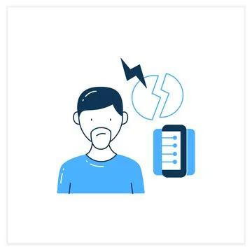Fake information flat icon Stock Illustration