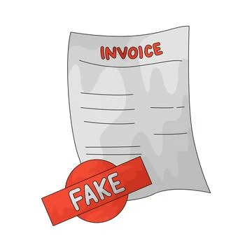 Fake invoice illustration Stock Illustration