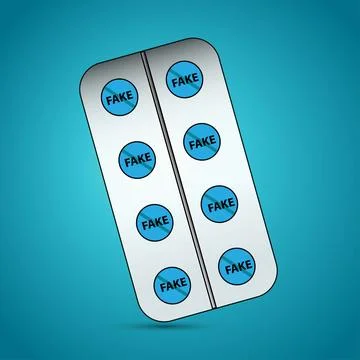 Fake medicines Stock Illustration