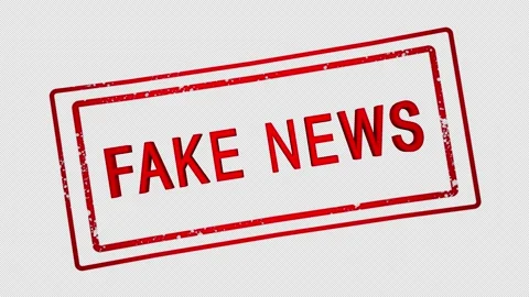 Fake news 3d text stamp zoom.Alpha channel.disinformation concept. Stock Footage 220118941